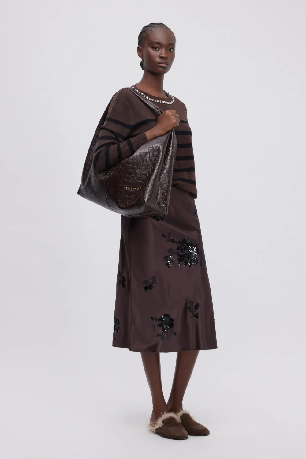 GONNA LONGUETTE IN RASO ERMANNO SCERVINO